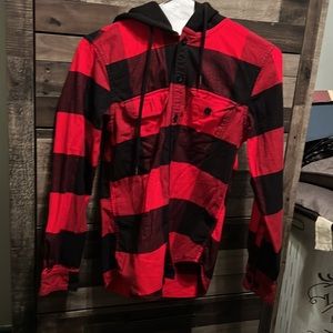 Express men shirt jacket with hoodie